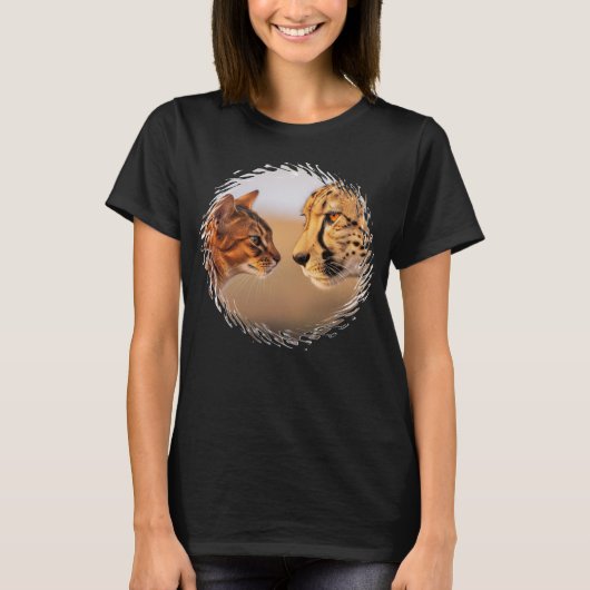 Grote kat, kleine kat! t-shirt (Voorkant)