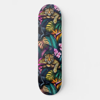 Grote Katachtige Dromen Naadloos Oppervlaktepatroo Skateboard