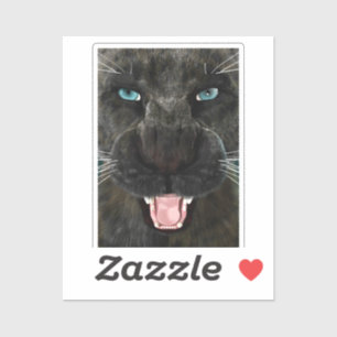 Grote Katachtige Zwarte Panter Sticker
