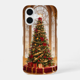 Grote Kathedraal Kerstboom iPhone 16 Hoesje