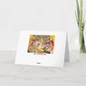 Grote katten ontwerpen feestdagen kaart (Achterkant)