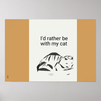 Grote kattenliefde 19" x 13", kattenposter (matte) poster