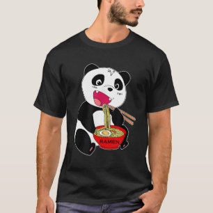 Grote Kawaii Japanse Panda Ra Noodle Anime T-shirt