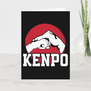Grote Kenpo Karate Fist Ontwerp Japanse Martial Ar Kaart