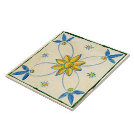 Grote keramische tegel in Siciliaanse stijl "Pink" Tegeltje