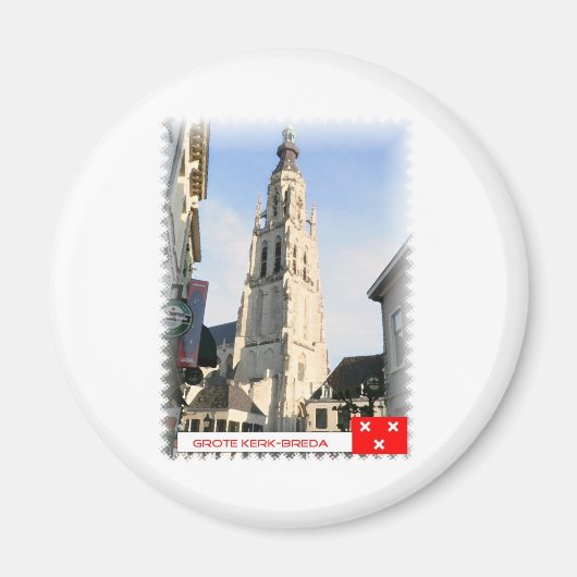 Grote Kerk, Breda, Nederland Magneet (Voorkant)