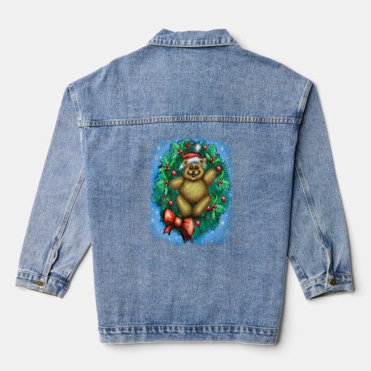 Grote kerst elf denim jacket (Achterkant)