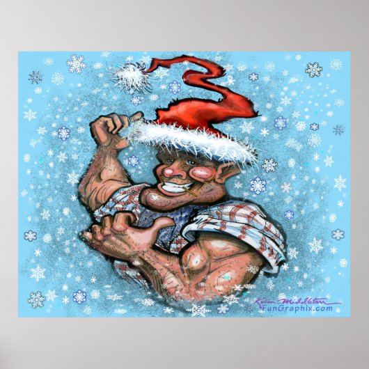 Grote Kerst Elf Poster (Voorkant)