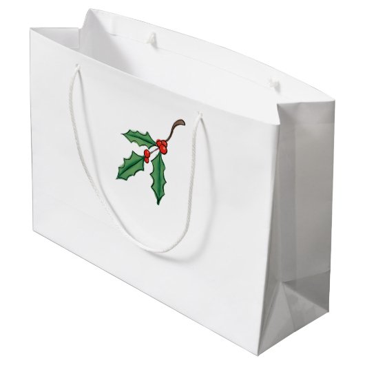 Grote kerst hulstcadeautas groot cadeauzakje (Achterkant Gekanteld)