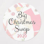 Grote kerst swap envelop / Kaart Stickers (Design 2)