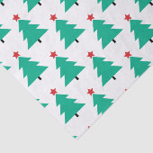 Grote kerstboom met rode ster tissuepapier (Detail)