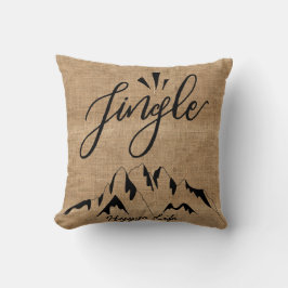 Grote Kerstdecoratie - Jingle Mountains Burlap Lk Kussen