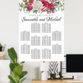 Grote kerstgroen 10-tafelzitjes poster (Thuiskantoor)