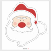 Grote kerstman sticker (Vel)