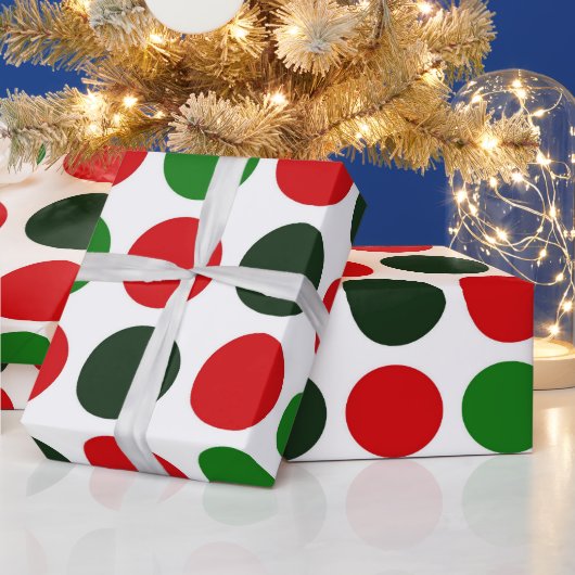 Grote kerstpokdots met pakpapier (Feestdagen)