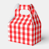 Grote kerstrood en witte gingham Check Pset Bedankdoosjes (Achterkant)