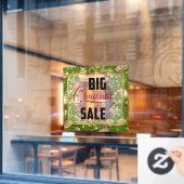 Grote Kerstvakantie Sale Denneappel Raamsticker (Cafe Raam)