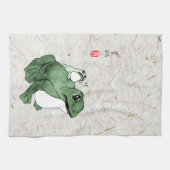 Grote kikker Kleine Japanse kikker Toad 19e eeuw Theedoek (Horizontaal)