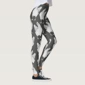 Grote kippen op grijs - Leggings (Rechts)