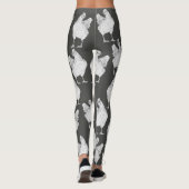 Grote kippen op grijs - Leggings (Achterkant)