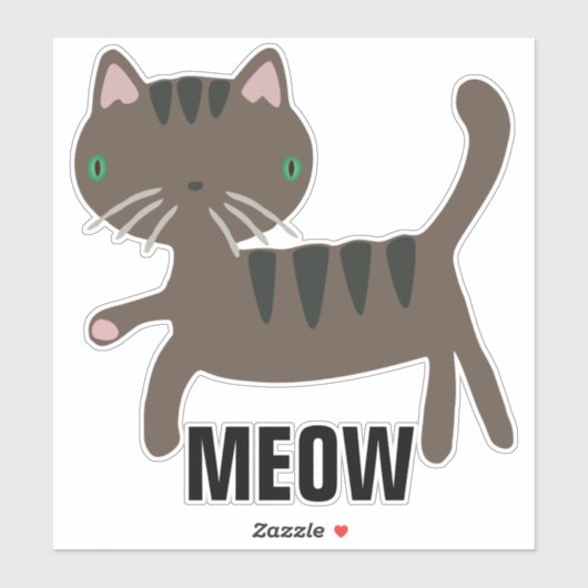 GROTE KLANT CAT-STICKER STICKER (Vel)
