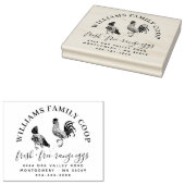 Grote Klassieke Hen Egg Karton Retour Adres Telefo Rubberstempel (Gestempeld)