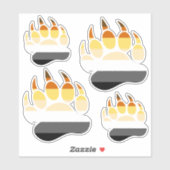 Grote Klassieke kay Beer Pride Flag Claw Sticker (Vel)