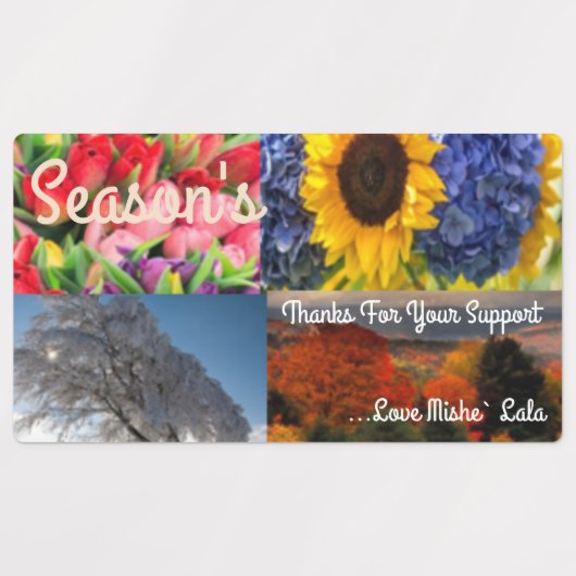 Grote kleefstof/waterdicht etiket labels (Design 3)