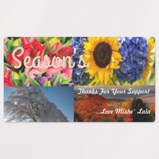 Grote kleefstof/waterdicht etiket labels (Design 1)