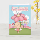 Grote kleindochter Little Garden Fairy Kaart (Gele Bloem)