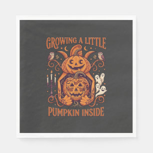 Grote Kleine Pompoen Binnen Halloween Pompoenen G Servet