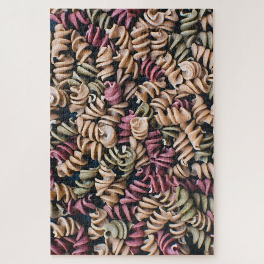 Grote kleurrijke Fusilli pasta Legpuzzel (Verticaal)