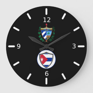 Grote klok met Cubaanse vlaggen