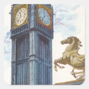 Grote klokkentoren van Ben in het Palace of Westmi Vierkante Sticker