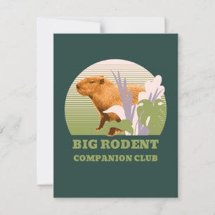 Grote Knaagdier Vrienden Club Capybara Briefkaart