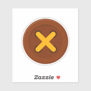 Grote knop Sticker