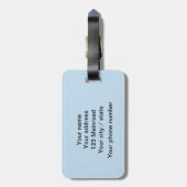 Grote knuffel Penguin op ijsfoto met tekst Bagagelabel (Achterkant verticaal)