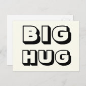 Grote knuffel, zwart ivoor briefkaart (Voorkant / Achterkant)