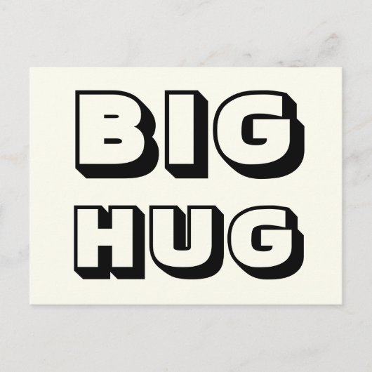 Grote knuffel, zwart ivoor briefkaart (Voorkant)