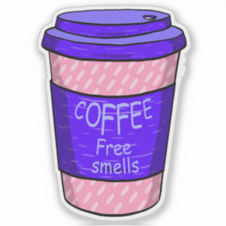 Grote kop koffie x sticker