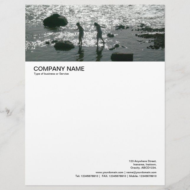 Grote koptekst voor Afbeelding - Stenen Custom Briefhoofd (Voorkant)