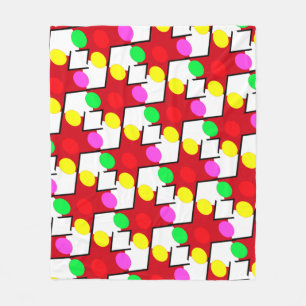 GROTE KORTE BABY DOT PATROON BUBBLY HAPPY FLEECE DEKEN