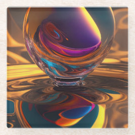 Grote kosmische daling glazen onderzetter