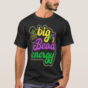 Grote kraal Energie Carnaval Mardi Gras Kostuum Ma T-shirt