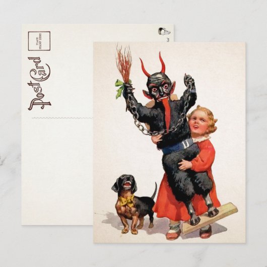 grote Krampus Doll Briefkaart (Voorkant / Achterkant)