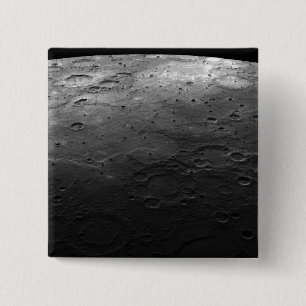 Grote kraters op de planeet Kwik Vierkante Button 5,1 Cm