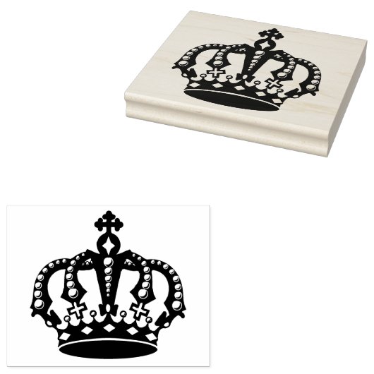 Grote kroonrubber stempel (Gestempeld)