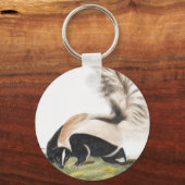 Grote kunk Mephitis macroura Illustratie Sleutelhanger (Voorkant)