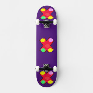 GROTE KUNSTKARTSTIPPEN SPOTEN OP DIEP PAARS SKATEBOARD