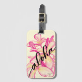 Grote Labels van Plumeria Aloha Hawaii Bag (Voorkant (verticaal))